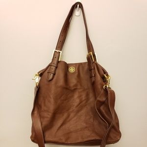 Tory Burch Large Crossbody Shoulder Brown Leather